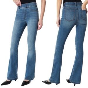 Spanx Medium wash flare leg jeans Woman’s size L NWOT